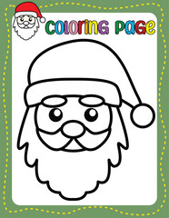 Santa Claus. Christmas coloring page for kids.
