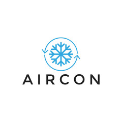 Air con vector logo on white background