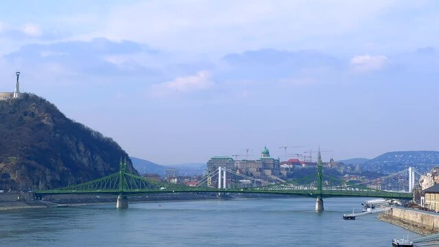 The bridges across Danube River, Budapest, Hungary