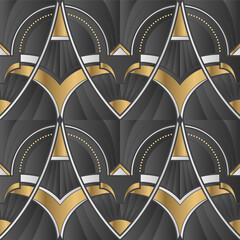 Art deco geometric abstract pattern vector