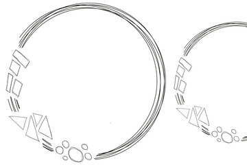 Frame Background Thin Lines Circular Triangle Isolated 