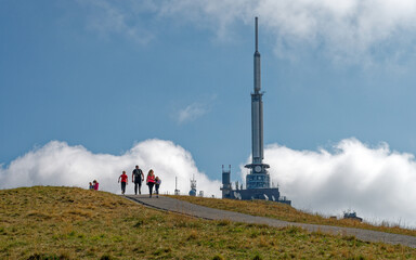 Fototapeta premium Sommet du Puy de Dôme, Auvergne, Auvergne-rhone-alpes, France