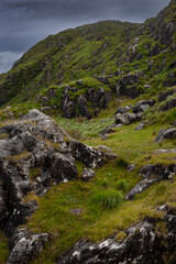 Fototapeta na wymiar ireland, ring of Kerry, westcoast, mystical landscapes, valley, rocks, 