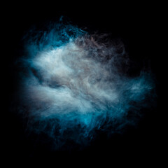 Abstract smoke cloud isolated on black