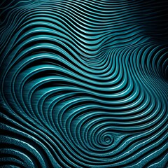 Fototapeta premium water ripple background texture waves winding labyrinthine swirl curve ocean blue sea curved like a fingerprint zebra striped motif design circle spiral Generative AI 