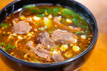 Delicious Taiwanese beef noodle soup