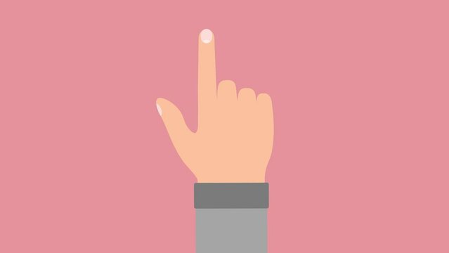simple vector animation cartoon hand