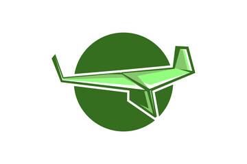 paper plane and origami airplane icon simple origami aircraft icon vector illustration