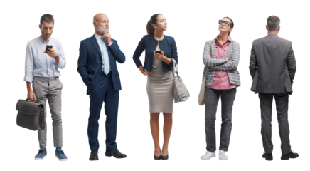 Business people standing and waiting