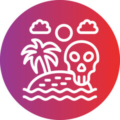 Vector Design Skull Island Icon Style