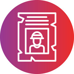 Vector Design Wanted Icon Style