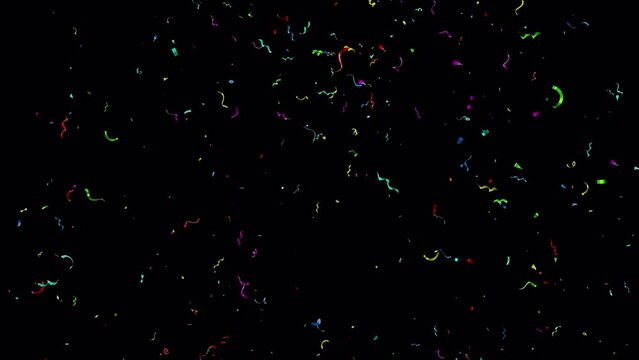 Mix Multi Colorful Confetti Blast Explosions with Alpha channel