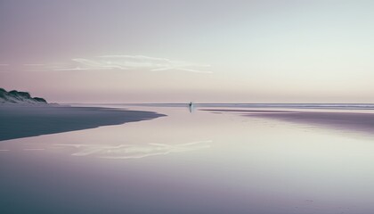 Fototapeta premium Serene secluded idyllic beach (AI generated)