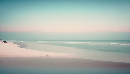 Obraz premium Serene secluded idyllic beach (AI generated)