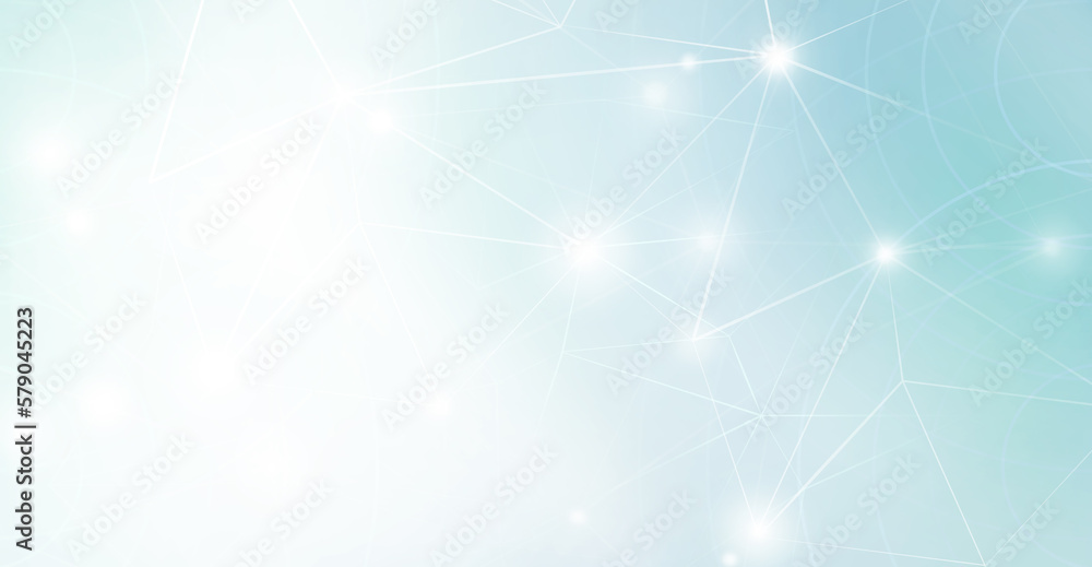 Canvas Prints panoramic abstract dot and triangle light connection background, the world is connect and smaller co