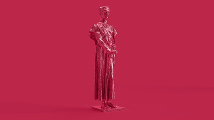 3d render brilliant magenta Form.Composition sculpture