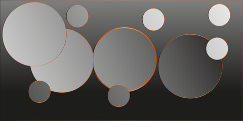 Illustration of an background with butterflies. circle design of bubble template. circles color business wallpaper.