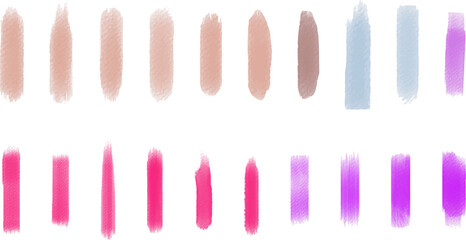 set of pink polish and brush