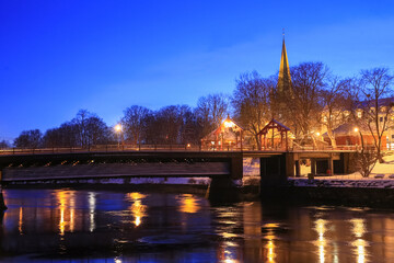 The Old Bridge ( den Gamle Bybru) in Trondheim, Norway