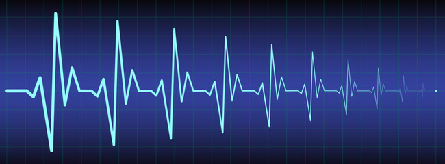 ecg, ekg monitor with cardio diagnosis illustration. Heart rhythm line vector design to use in healthcare, healthy lifestyle, medicine, ekg, ecg concept illustration projects. 
