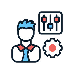 Employee Discipline icon in vector. Logotype