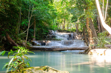 Erawan Waterfall at Erawan national park in Kanchanaburi, Thailand