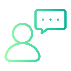 speaking gradient icon
