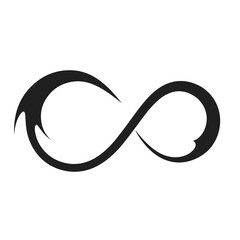 decorative lines infinity icon symbol vector illustration	