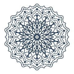 Monochrome mandala isolated on white background