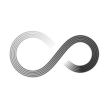 lines road tyre marks infinity icon vector illustration eps 