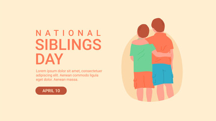 national siblings day banner template