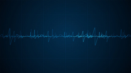 abstract blue digital equalizer. Sound wave background
