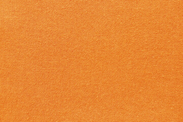 Orange cotton fabric cloth texture for background, natural textile pattern.