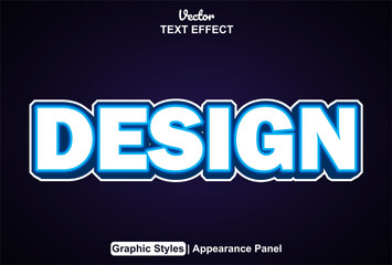 design text effect with graphic style and editable.