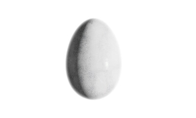 3d Easter Egg Gray Realistic Egg