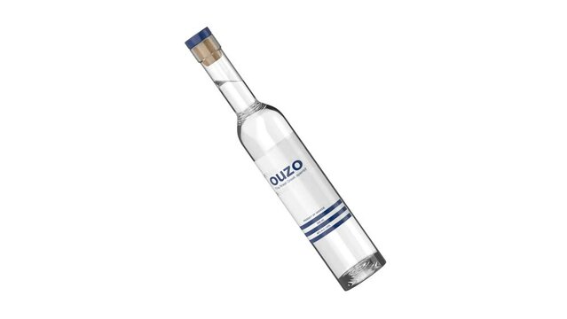 A bottle of ouzo, anise flavored aperitif from Greece