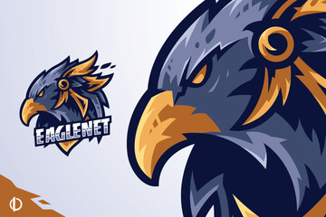 Eagle - Mascot & Esport logo template, All elements in this template are editable