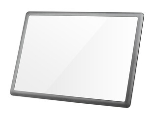 Modern black tablet pc isolated on transparent background