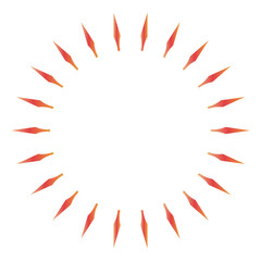 赤色の円形フレーム素材