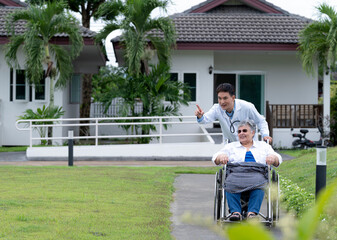 An elderly woman in the nursing home.