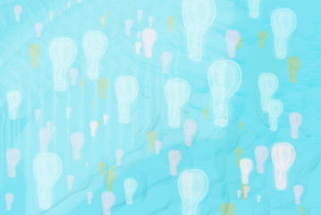 Blue Ecologic bulb hand drawn background