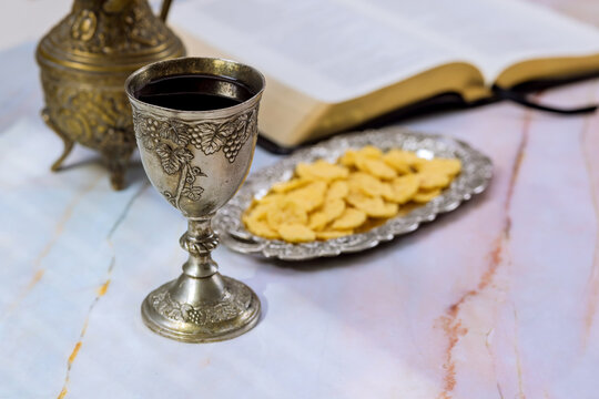 Christian Holy Communion consists unleavened bread, chalice wine other symbols that symbolize sacrifice of Jesus Christ
