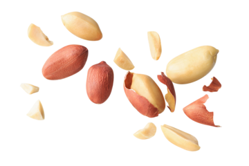 air peanut.ingredient nut isolated.macro peanut butter healthy food.half nut png.banner size