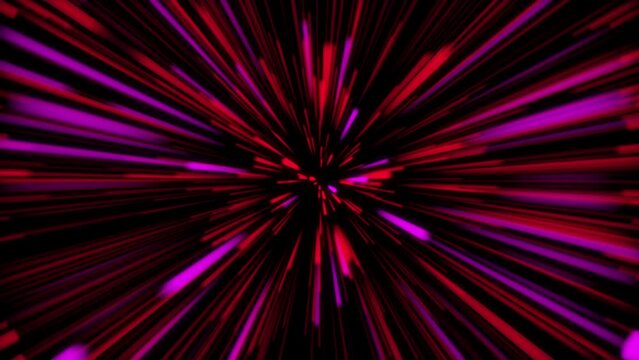 Animated red color optical fiber rays speedily running motion graphics. rs_513