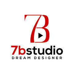 7b studio logo design