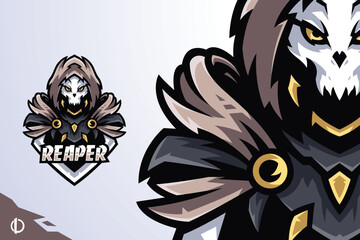 Reaper - Mascot & Esport logo template, All elements in this template are editable © Diyanart