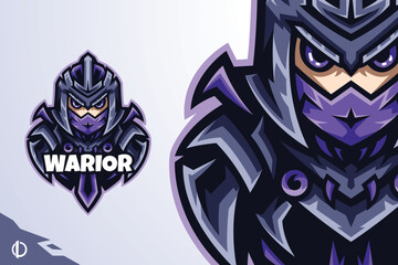 Warior - Mascot & Esport logo template, All elements in this template are editable