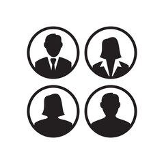 Human avatar silhouette icon vector
