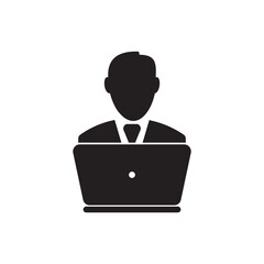 Computer user icon vector illustration symbol