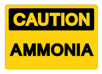 Caution Ammonia Symbol Sign,Vector Illustration, Isolate On White Background Label. EPS10